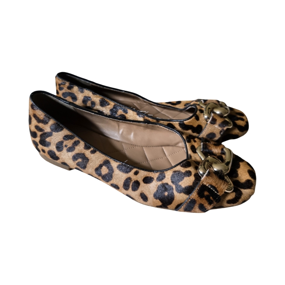 Aerosoles leopard Print Flats with Gold Accent - Picture 2 of 2